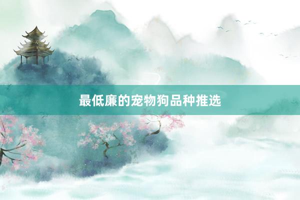 最低廉的宠物狗品种推选